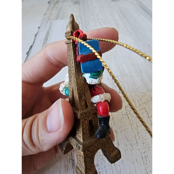 Efsa Santa Paris Eiffel Tower ornament present as is Xmas tree - Picture 4 of 9